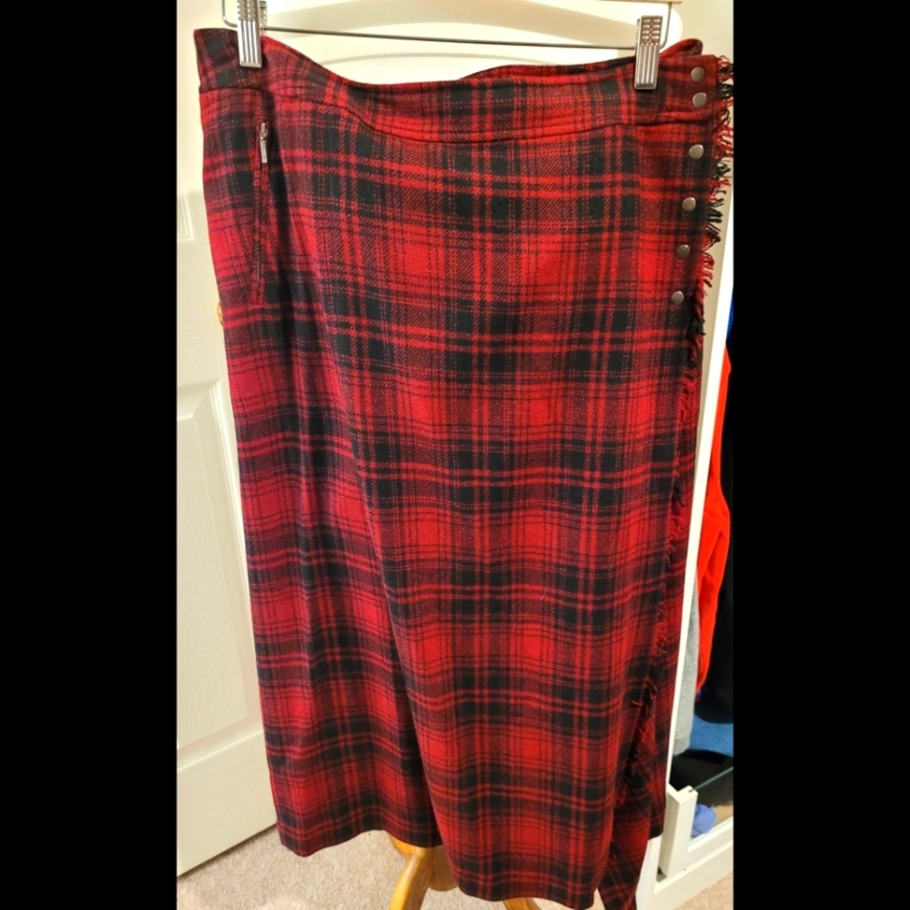 Eddie Bauer Long Wool Wrap Skirt 18P